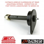 OUTBACK ARMOUR SUSPENSION KIT REAR ADJ BYPASS EXPD HD FITS TOY LC 76 SERIES V8
